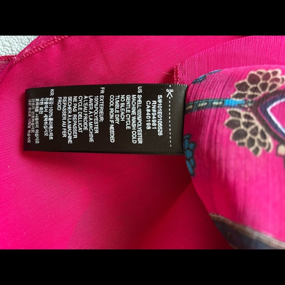 Forever 21 Sheer floral cinched batwing blouse - Picture 5 of 5